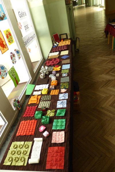 My models displayed at Outdoor Origami Meeting (Plener Origami), Kraków 2017