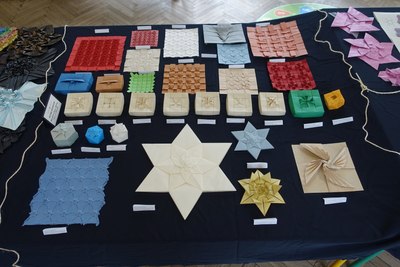 My model display at Outdoor Origami Meeting 2019, Kraków, Poland