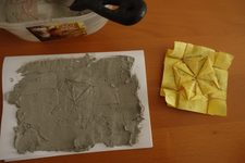 Making plaster casts of origami tessellations