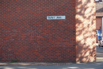 Tant Avenue street sign in Canning Town, London