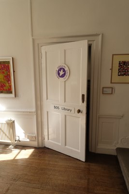 Library door in The Minories