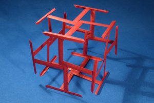 Usage example: adjustable cube (4:1 paper, woven connection, slits on the outside)