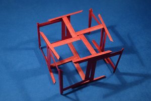 Cube compressed in one direction