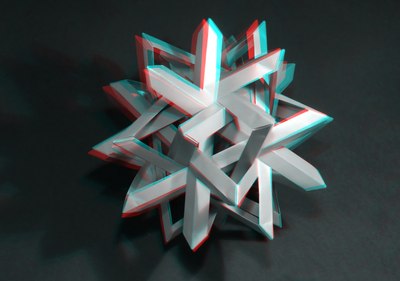 Annapurna (Robert J. Lang), 3D anaglyph