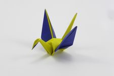 Crane with Colored Wings