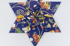 Hex Twist Star (CFW 106) from patterned Washi