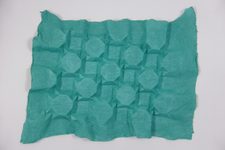 Hugging Triangles Corrugation folded from fabric