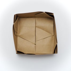 Inside the lid, an interesting pattern of triangles is visible